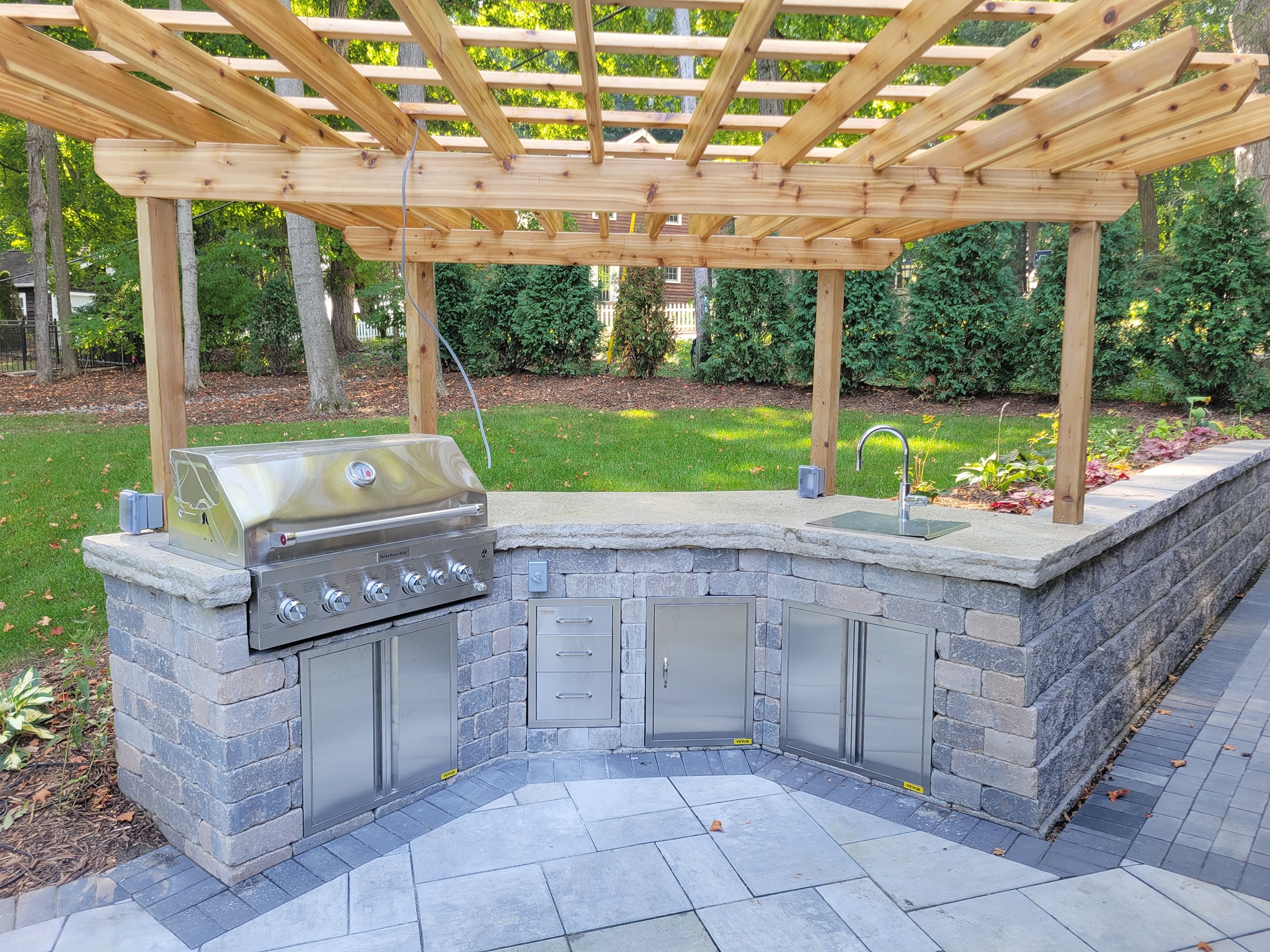 Our landscaping team at work