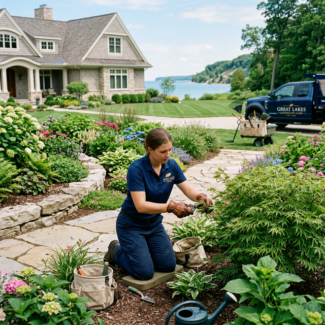 Professional gardener working