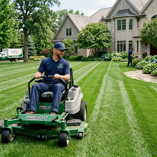 Professional landscape crew